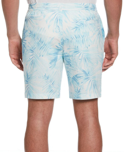 Men's Palm Print Drawstring 8" Shorts