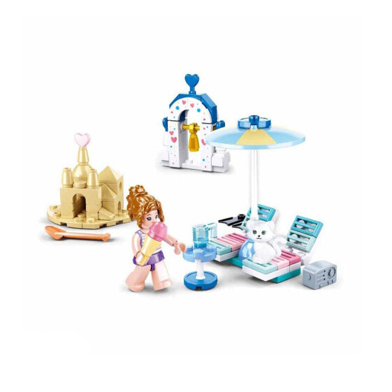 SLUBAN Girls Dream Beach Day 102 Pieces Construction Game