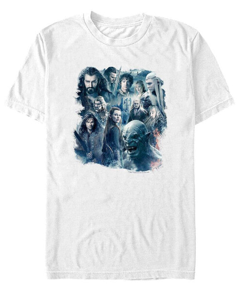 Men's The Hobbit 3 Whole Cast Lockup Short Sleeve T-shirt