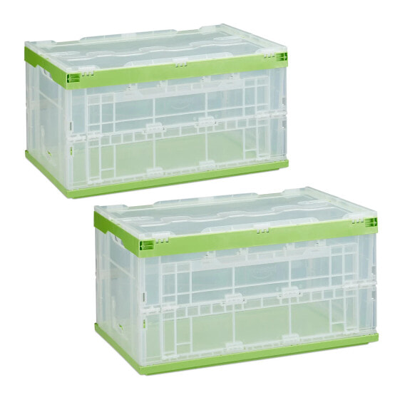 2 x Transparente Transportbox mit Deckel