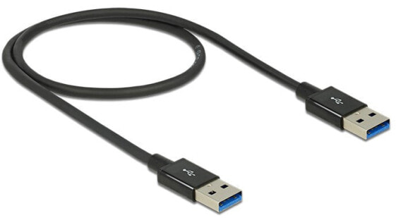 Delock 0.5m USB 3.1 Gen 2 type-A - 0.5 m - USB A - USB A - USB 3.2 Gen 2 (3.1 Gen 2) - Male/Male - Black
