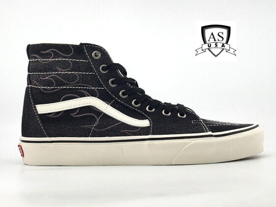 Vans Sk8 Hi Tapered Denim Destroy Black Gray Men's Size 10.5 /Women's 12 New