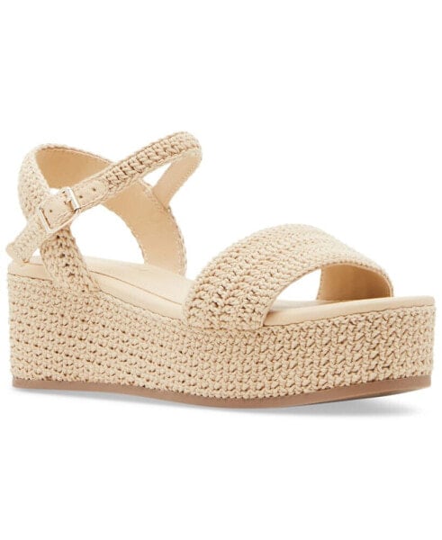 Julian-C Platform Raffia Wedge Sandals