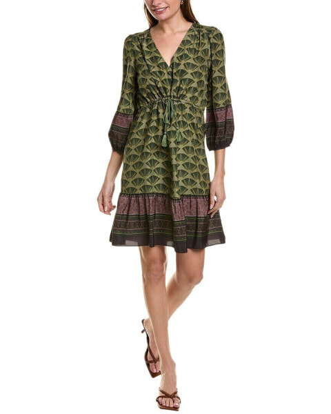 Go By Gosilk Short & Sweet Silk Dress Women's Green Xs