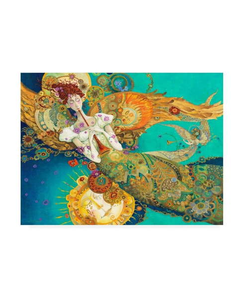 David Galchutt Rejoice Angel and Trumpet Canvas Art - 27" x 33.5"