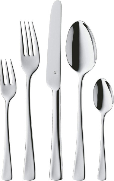 WMF Denver cutlery set, 12 persons, 60 pieces, monobloc knives, Cromargan polished stainless steel, glossy, dishwasher-safe
