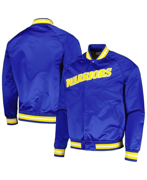 Куртка с полными кнопками Mitchell&Ness Golden State Warriors с вышитым логотипом