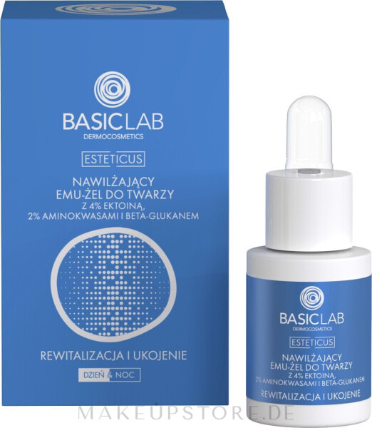 Feuchtigkeitsspendendes Gesichtsserum für Tag und Nacht - BasicLab Dermocosmetics Esteticus 15 ml