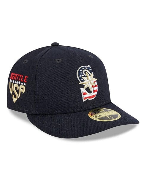 Men's Navy Seattle Mariners 2023 Fourth of July Low Profile 59FIFTY Fitted Hat