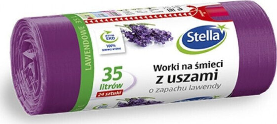 Stella Worki na śmieci z uszami STELLA, zapach lawendy, 35 l, 24 szt., lawendowy