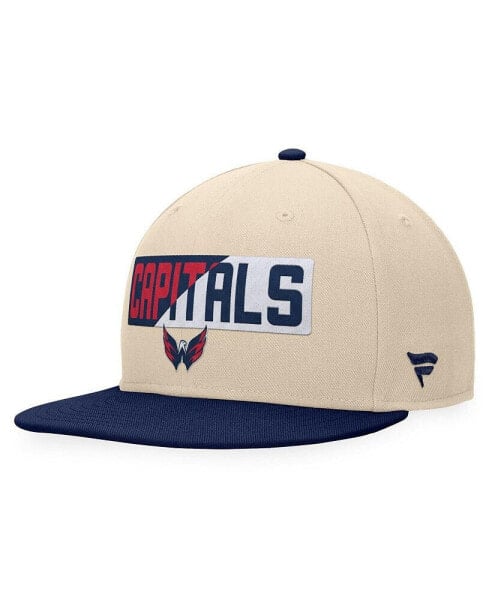 Men's Cream/Navy Washington Capitals Goalaso Snapback Hat