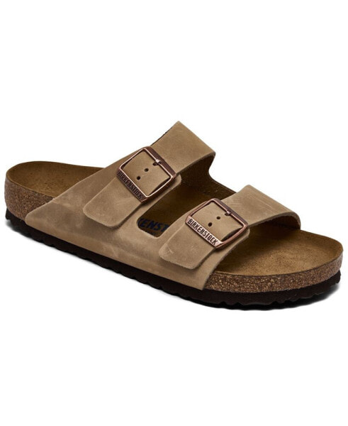 Men's Arizona Essentials Oiled Leather Two-Strap Sandals from Finish Line