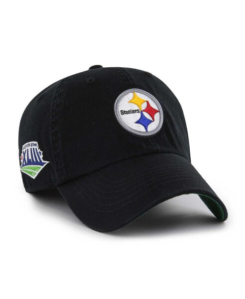 Men's Black Pittsburgh Steelers Sure Shot Franchise Fitted Hat