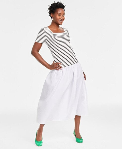 Women's Knit Square-Neck Top, Created for Macy's