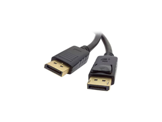 Unirise DP-010F-MM 10ft Black DisplayPort Cable M-M w/ Latches
