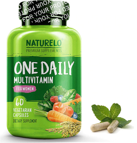 NATURELO One Daily Multivitamin for Women Витаминно-минеральный комплекс из цельных продуктов для женщин 60 вегетарианских капсул