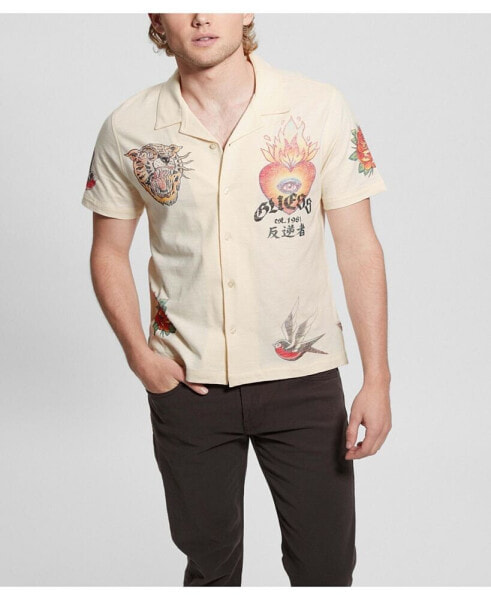 Men's Cotton Knit Art Shirt