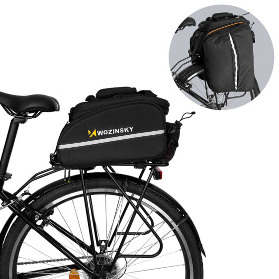 Спортивная сумка для велосипеда Wozinsky WBB19BK 35л + чёрный чехол от дождя
