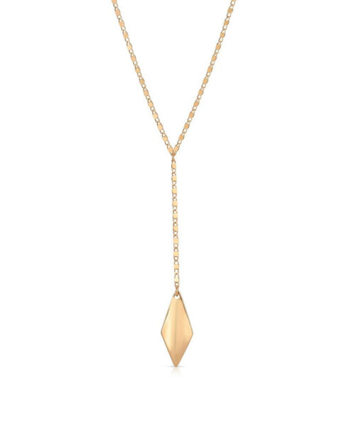 18k Gold Plated Kite Drop Pendant Necklace