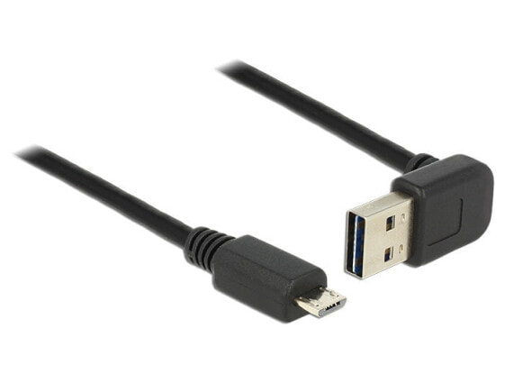 Delock 83538 - 5 m - USB A - Micro-USB B - USB 2.0 - Male/Male - Black