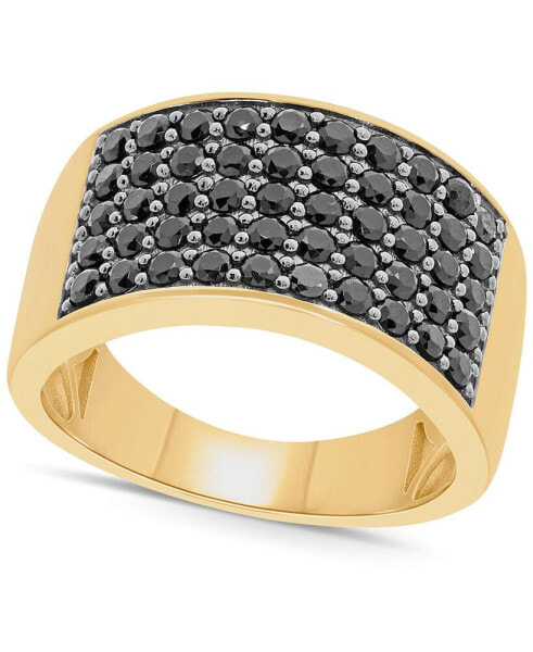 Men's Black Diamond Ring (2 ct. t.w.) in 14k Gold-Plated Sterling Silver