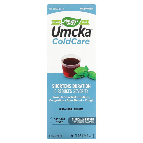 Umcka, ColdCare, Soothing Syrup, Mint Menthol , 8 oz (240 ml)