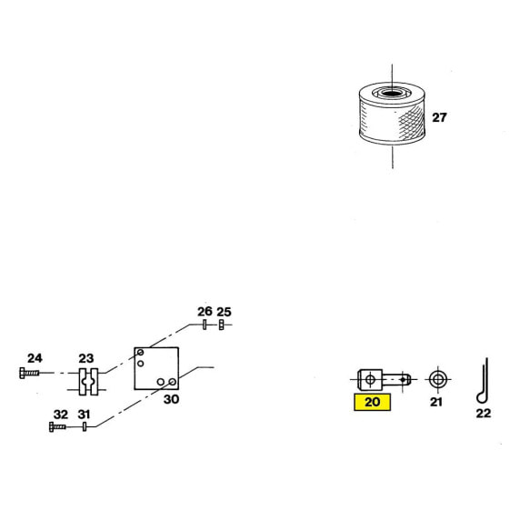 Мотор для лодки Vetus M5 Gearbox Stopper Cable