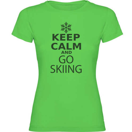 KRUSKIS Keep Calm And Go Skiing short sleeve T-shirt