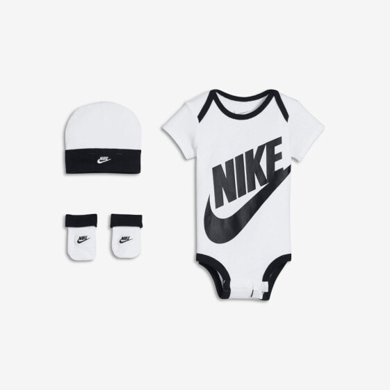 [LN0073-001] Baby Nike Bodysuit, Hat and Booties 3-PC Box Set