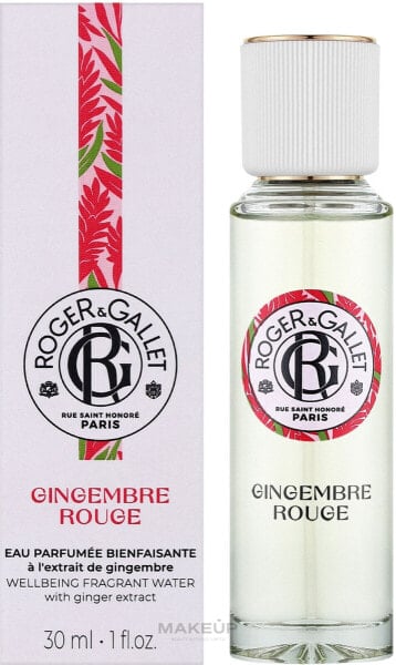 Roger&Gallet Gingembre Rouge Wellbeing Fragrant Water - Aromatisches Wasser 30 ml