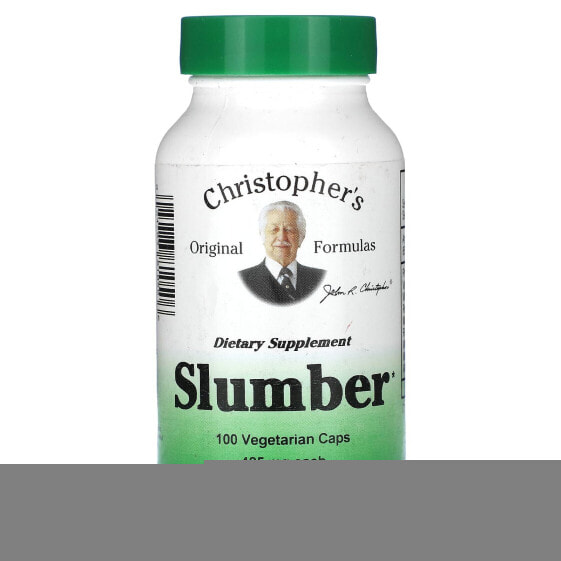 Витамины для здорового сна Christopher's Original Formulas Slumber, 425 мг, 100 вегетарианских капсул
