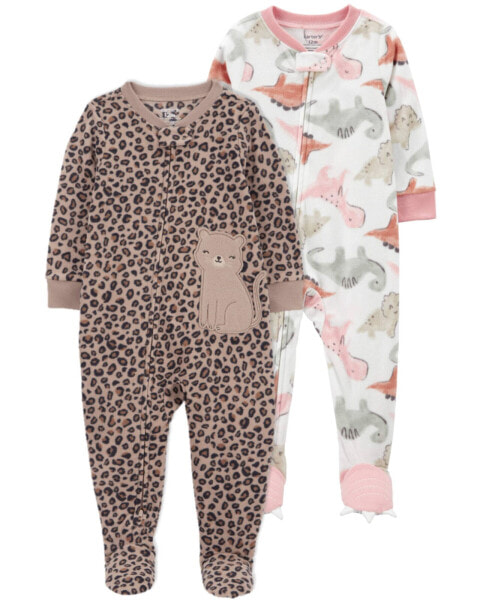 Baby 2-Pack Fleece Footie Pajamas 12M