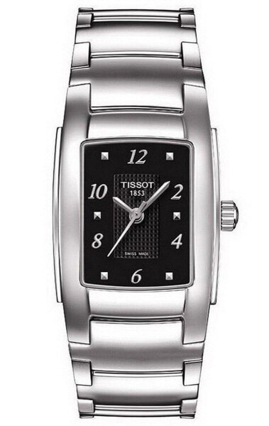 Tissot Women's T0733101105700 T-Collections 25.4mm Black Dial SS Watch