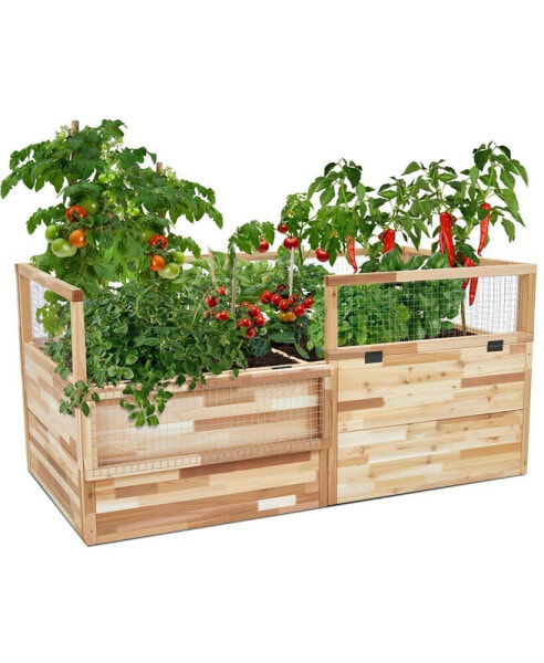 Raised Garden Bed, Elevated Herb Planter for Growing Fresh Herbs