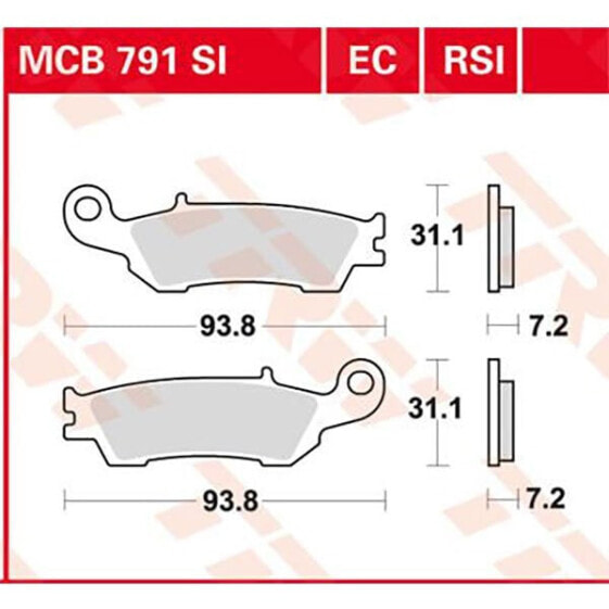 TRW Ec-Organic Offroad Yamaha WR 250 F Enduro Gp 18 Brake Pads