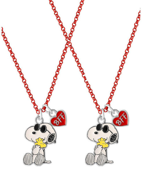 Snoopy and Woodstock BFF Fashion 2 Pc Necklace Set