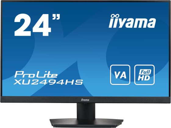 Iiyama ProLite XU2494HS-B2 - 60.5 cm (23.8") - 1920 x 1080 pixels - Full HD - LED - 4 ms - Black