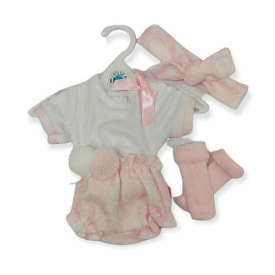 Одежда для кукол Berjuan Polool Pink Circles Plus White T-Shirt Point
