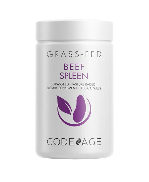 Grass-Fed Beef Spleen Pasture-Raised, Non-Defatted Supplement, Freeze-Dried - 180ct