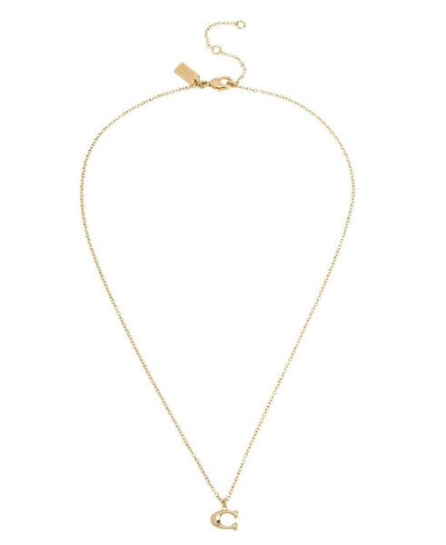 COACH signature C Starter Necklace, 16" + 2" extender