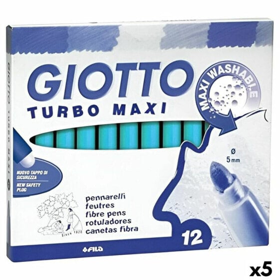 Набор маркеров GIOTTO Turbo Maxi Небесно-синий (5 штук)