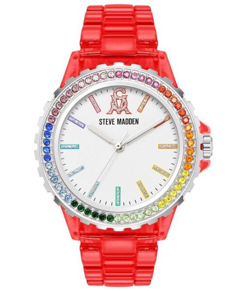 Часы STEVE MADDEN Analog Red Crystal   Watch