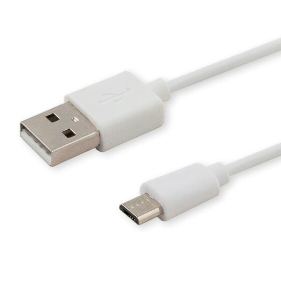 Кабель USB Savio CL-124 - 2 м - USB A - Micro-USB B - USB 2.0 - 480 Mbit/s - белый