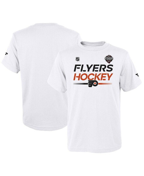Big Boys White Philadelphia Flyers 2024 NHL Stadium Series Locker Room T-shirt