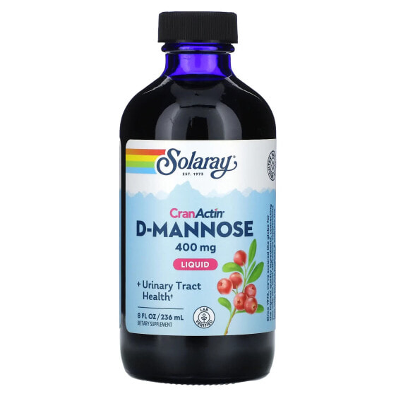 Витамины и БАДы Женское здоровье SOLARAY Liquid, CranActin D-Mannose 400 мг 8 ж. унц. (236 мл)