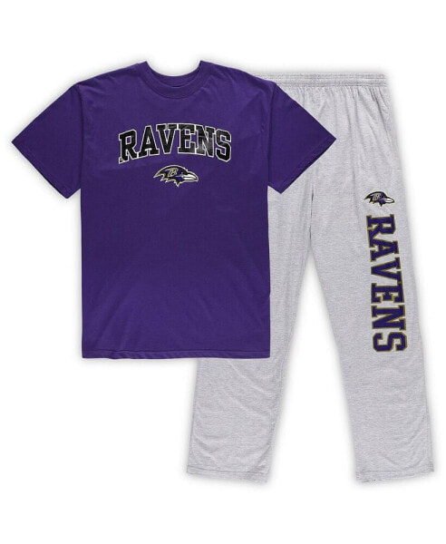 Пижама Concepts Sport для мужчин с фиолетовым принтом и серыми брюками, Baltimore Ravens