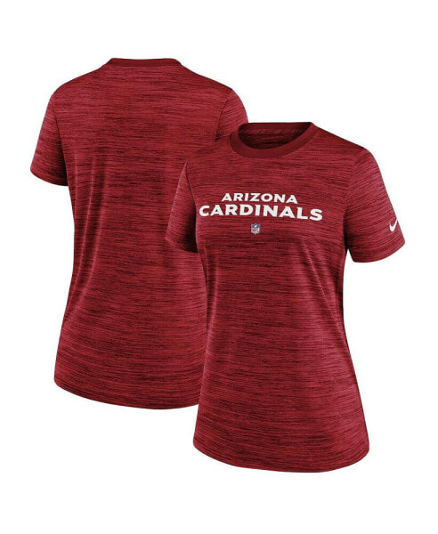 Women's Cardinal Arizona Cardinals Sideline Velocity Performance T-shirt