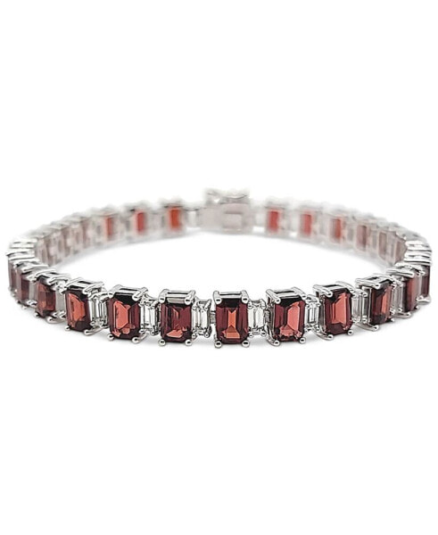 Garnet (16 ct. t.w.) & White Topaz (3 ct. t.w.) Bracelet in Sterling Silver (Also in Blue Topaz & Amethyst)