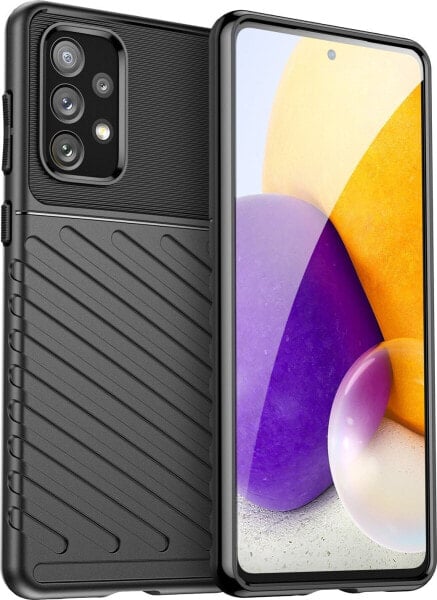 Hurtel Thunder Case elastyczne pancerne etui pokrowiec Samsung Galaxy A73 czarny