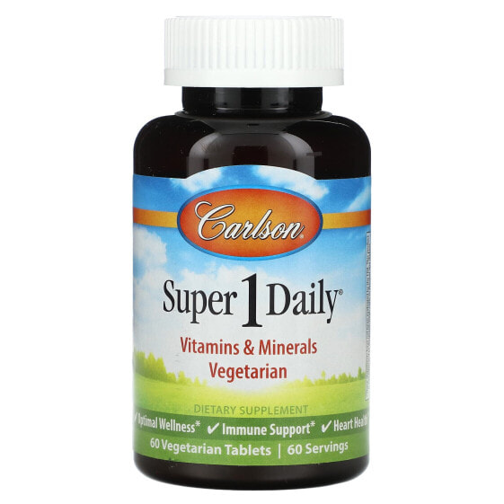 Carlson, Super 1 Daily, 60 вегетарианских таблеток